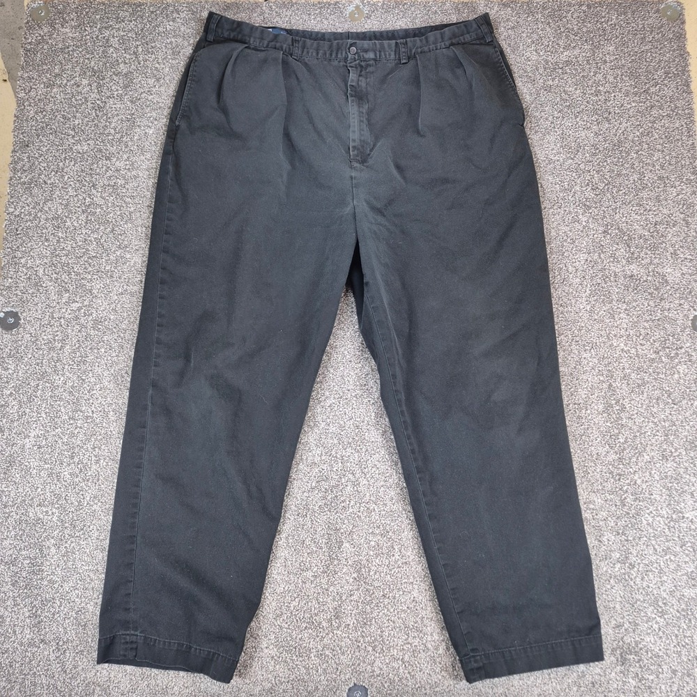 Polo Ralph Lauren Big Andrew Pant Mens 44B (40x30) Black Pleated Chino